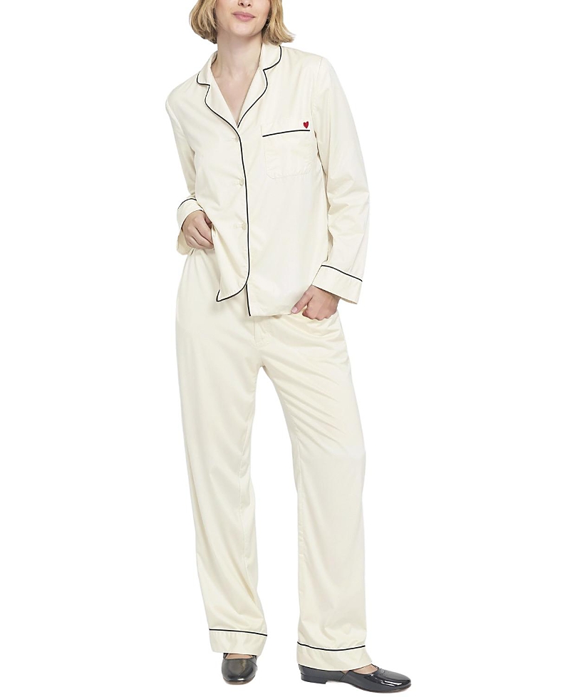 Elle Collection Satin Pj Set Long Pajama