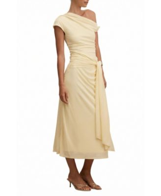 Women's Piper Draped Tie Mesh Midi Dress