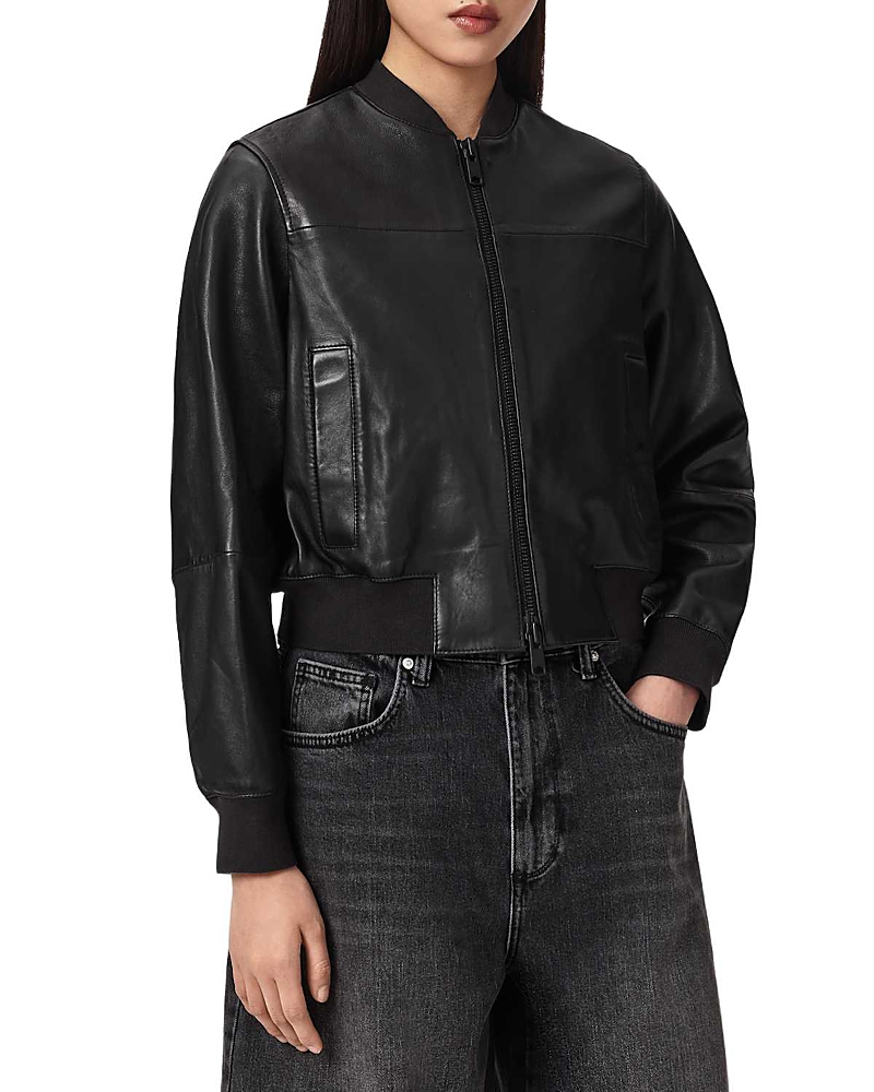 Allsaints Leather Bomber Jacket