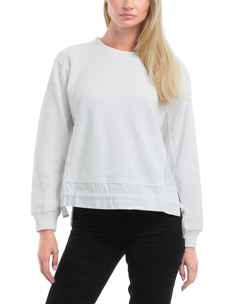 Wilt Clothing Side Panel Woven Mix Sweatshirt
