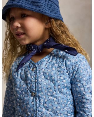 Girls' Floral Quilted Jacket - Little Kid