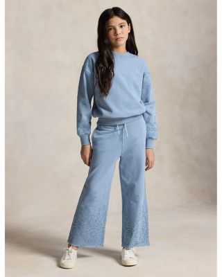 Girls' Eyelet French Terry Sweatshirt - Big Kid