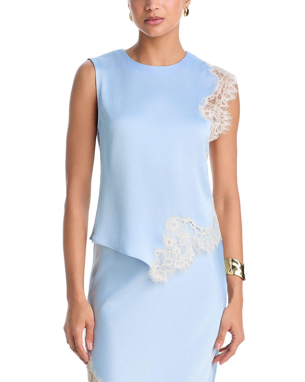 Aqua Lace Inset Slip Top - Exclusive