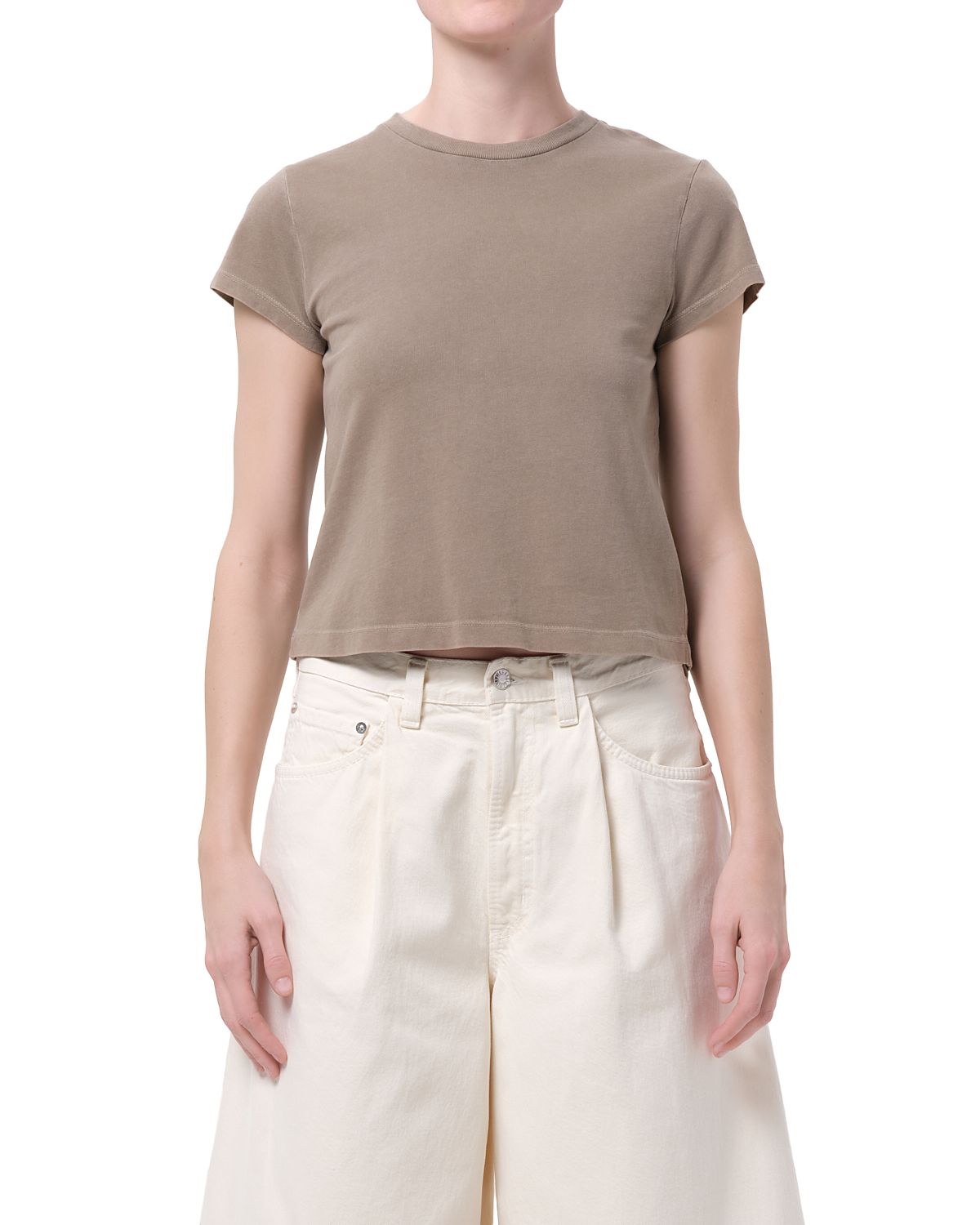 Agolde Adine Cotton Shrunken Tee