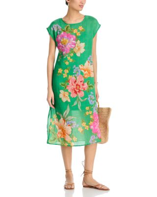 Side Slit Printed Shift Dress