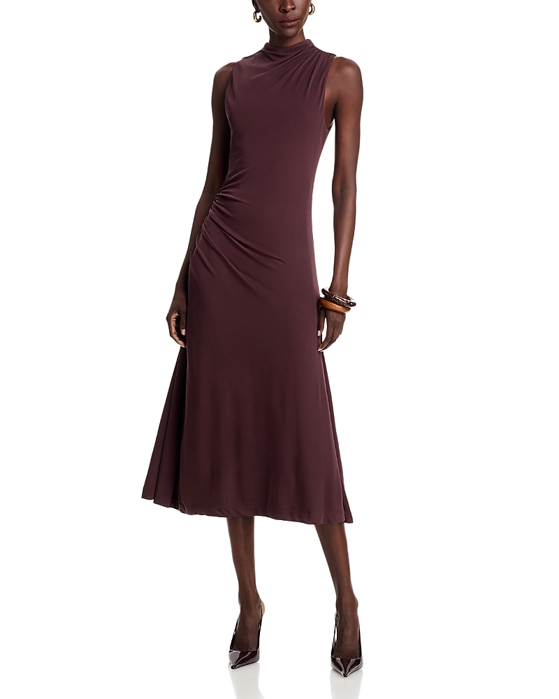 Hugo Boss Eylai Gathered Mock Neck Midi Dress - Exclusive