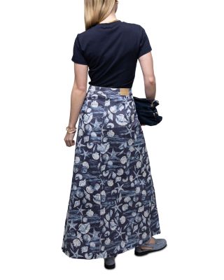 X HD Printed A Line Skirt