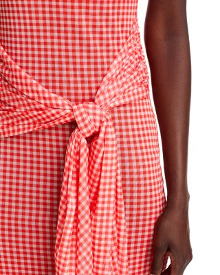 Wylie Boat Neck Tie Front Midi Dress