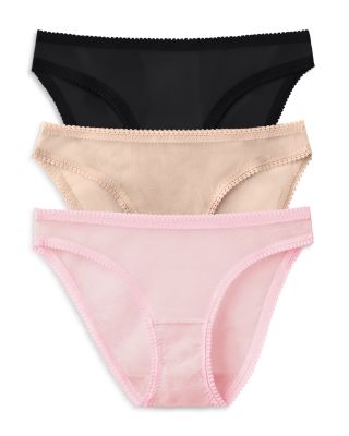 On Gossamer Mesh Hip Bikinis, Set Of 3