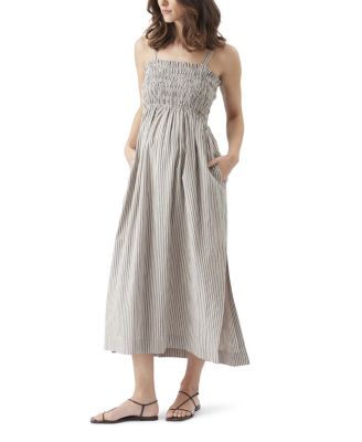 Leo Stripe Shirred Dress