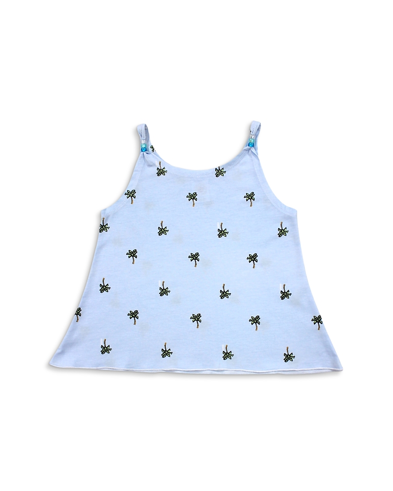 Esme Girls' Bead Island Palm Print Tank Top - Little Kid, Big Kid