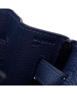 Birkin 30 Handbag Blue Togo with Palladium Hardware