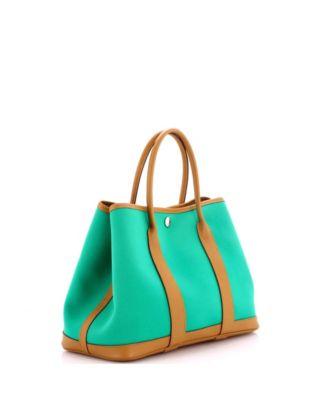 30 Garden Party Tote Toile and Leather