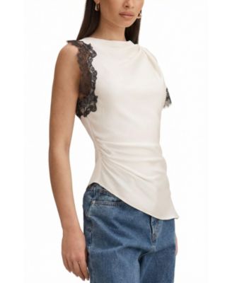 Dixie Asymmetric Lace Top