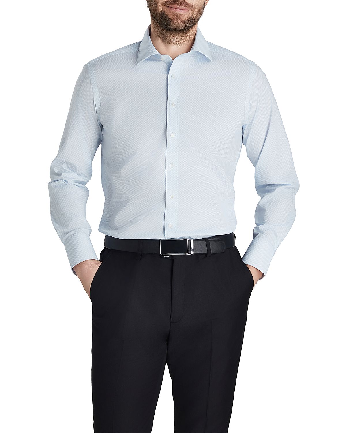 Thomas Pink Link Print Dress Shirt