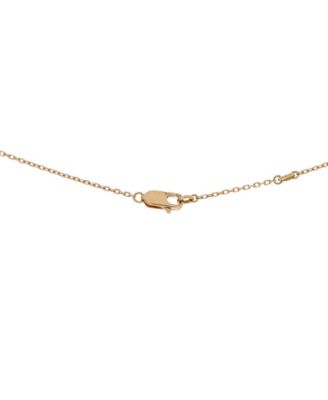  Small Force 10 Necklace 18K Gold with Pave Diamonds, 15.75"