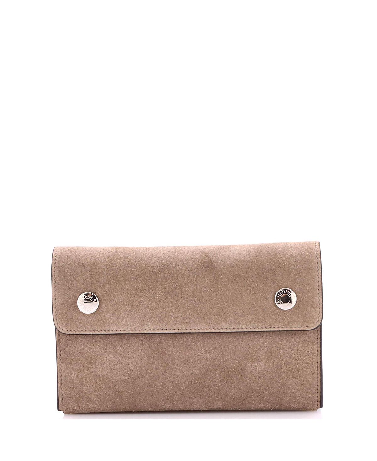 Pre-Owned HERMES Hermesnap Wallet Bag Grizzly and Swift