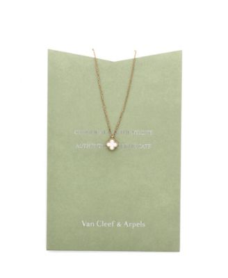  Sweet Alhambra Pendant Necklace 18K Gold and Mother of Pearl, 16"