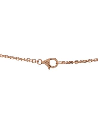  2 Diamonds Love Pendant Necklace 18K Rose Gold and Diamonds, 16.25"