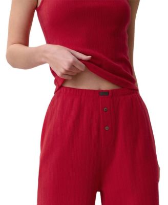  Pointelle Wide Leg Pant