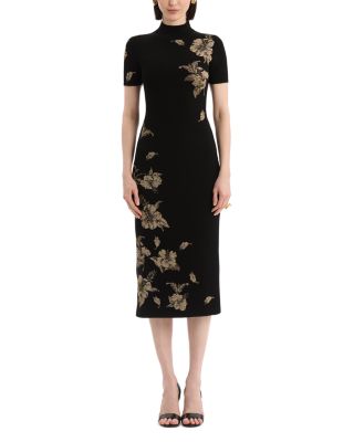 Metallic Jacquard Knit Dress