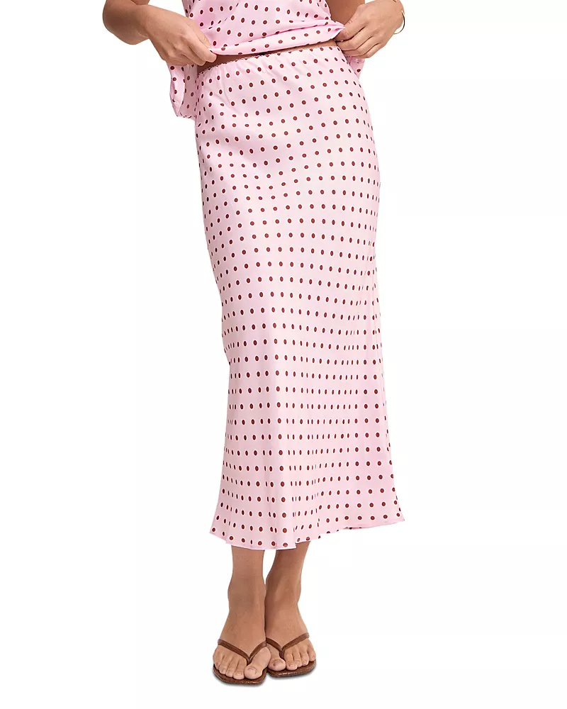 Nobody's Child Alana Dot Print Midi Skirt