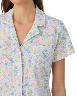 Short Sleeve Classic Knits Notch Collar Boxer Pajama Set