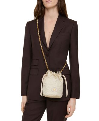 Quilted & Check Reversible Horseshoe Chain Pouch