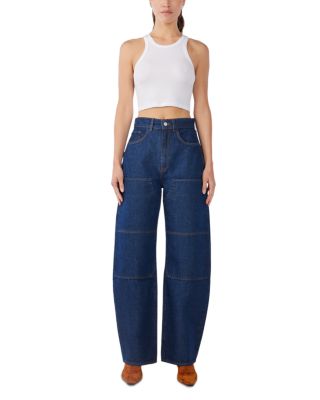 Gerri High Rise Barrel Jeans in Classic Rinse Indigo