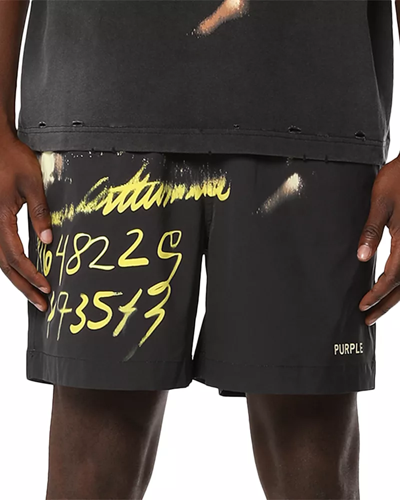 Purple Brand Regular Fit 5.8 All Round Logo Shorts