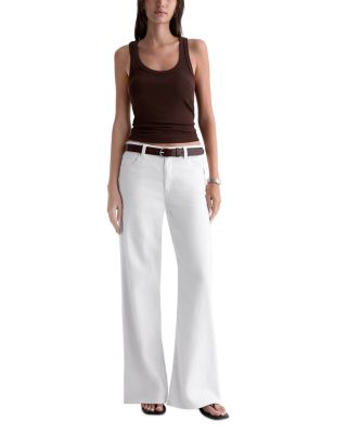 Saige High Rise Wide Leg Jeans in Gallery White