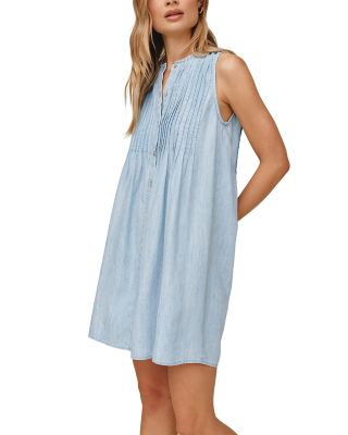 Sleeveless Pintuck Dress