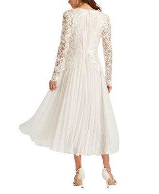  Caius Embroidered Illusion Midi Dress