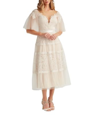  Tresca Embroidered Tulle Midi Dress