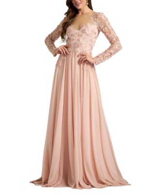  Lendon Embroidered Tulle Gown