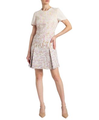 Indira Short Sleeve A-Line Dress in Ombre Jacquard