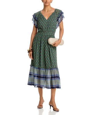 Cheryl Ruffle Sleeve Dress