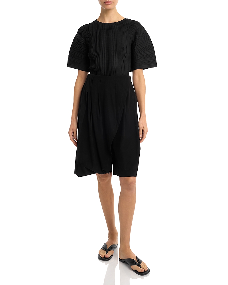 Pleats Please Issey Miyake Crossover Bermuda Shorts