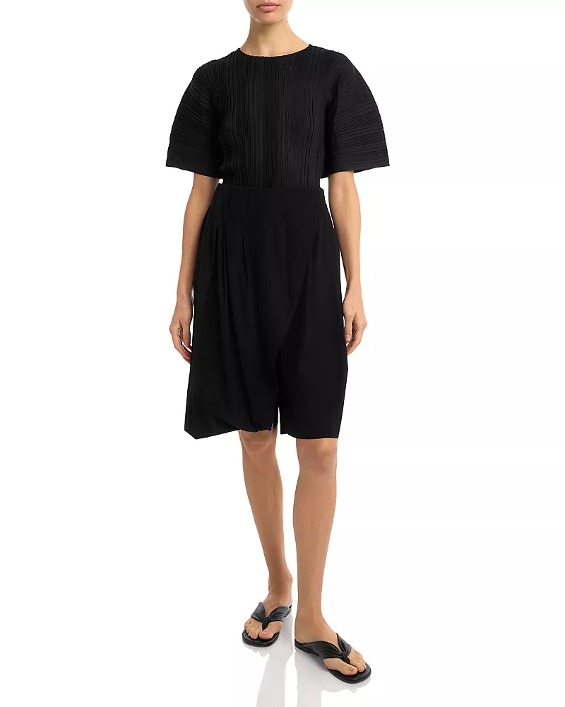 Pleats Please Issey Miyake Crossover Bermuda Shorts