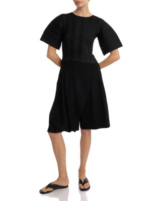 Linen Like Rib Pleats Top