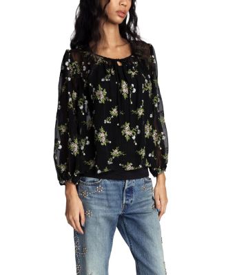  Bluebell Embroidered Chiffon Blouse