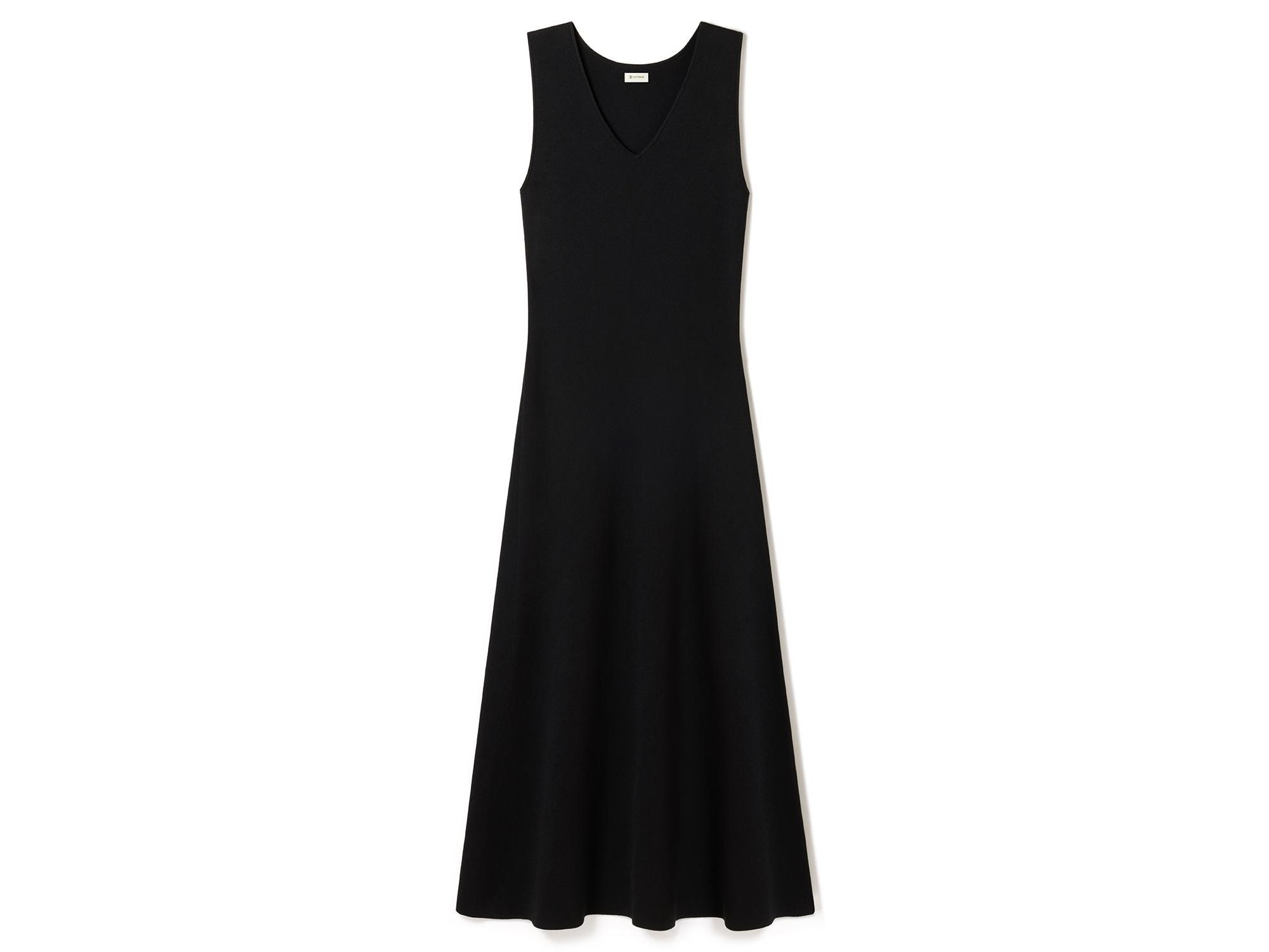 Soleil Silk-Viscose Knit V-Neck Dress — Image 4