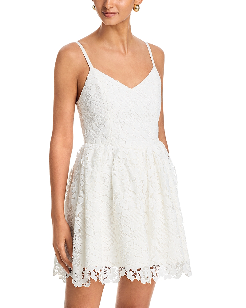 French Connection Structured Lace Ballerina Mini Dress