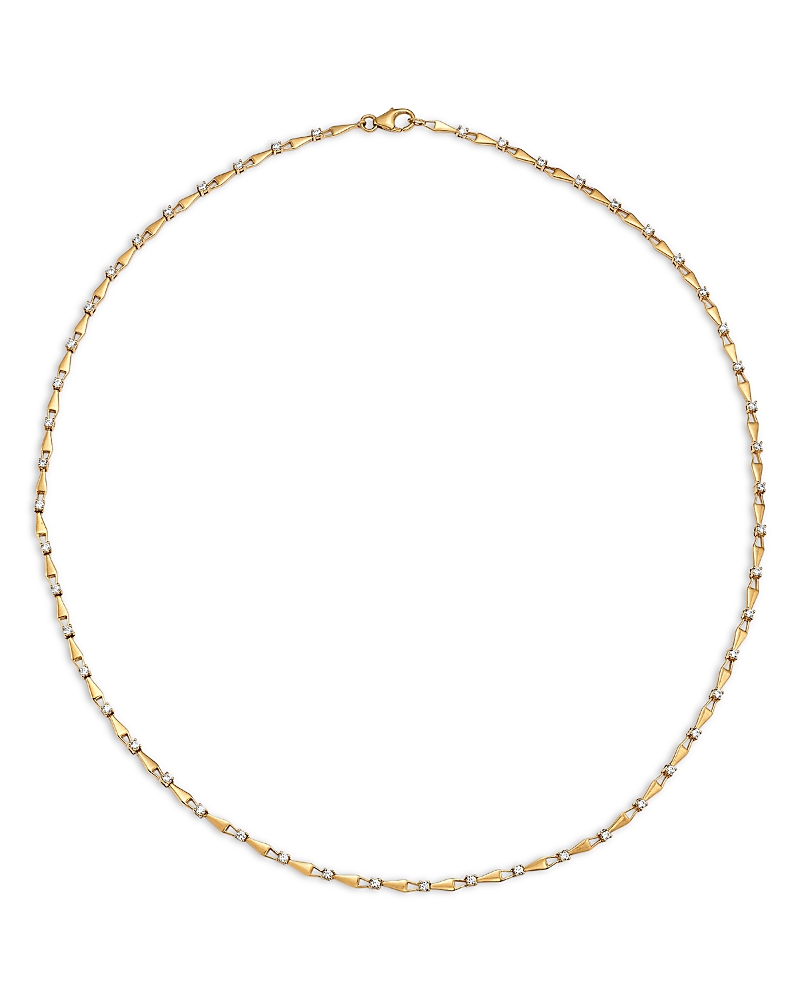Bloomingdale's Fine Collection Diamond Station Necklace in 14K Yellow Gold, 1.0 tcw