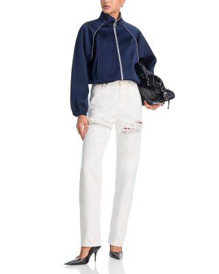 Crystal Fray Slit Jeans