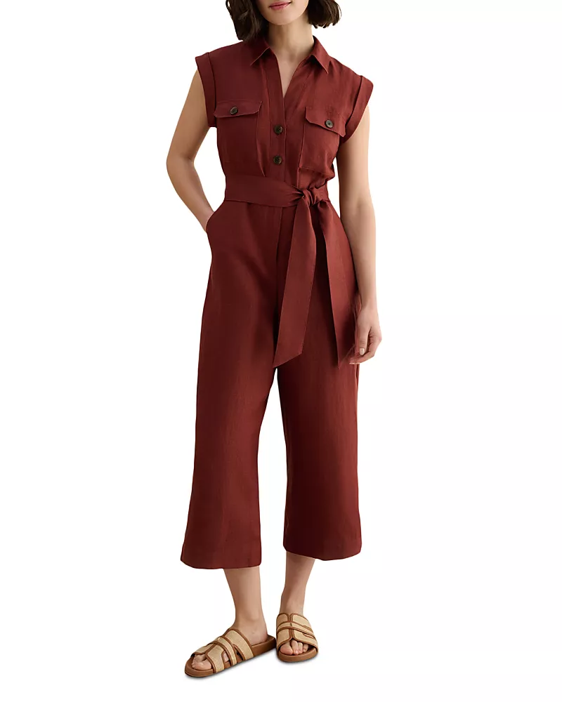 Hobbs London Spencer Linen Jumpsuit