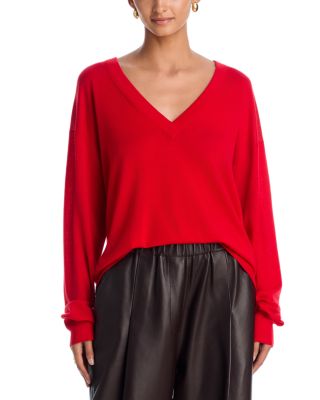 Nicole Merino Wool V Neck Sweater