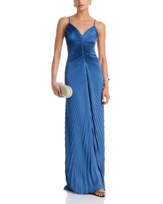 alc blue pleated dress A.L.C. Moira Dress