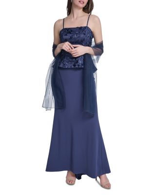 Overlay Embroidered Gown