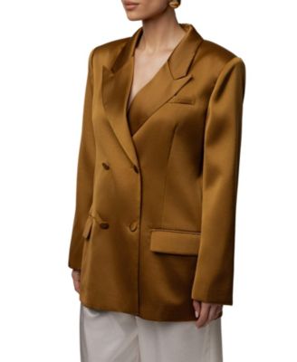 Lara Oversize Satin Blazer